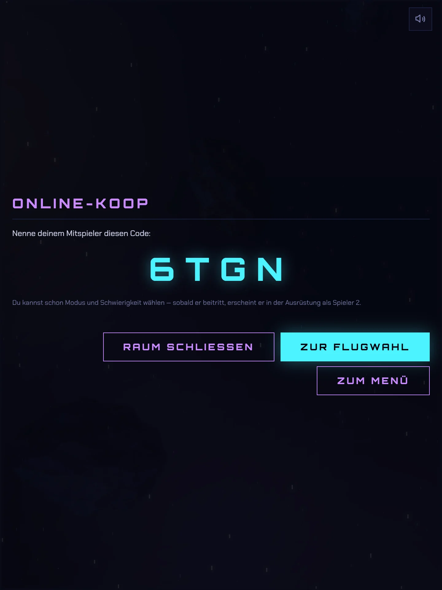 Online co-op: open a room, share the code